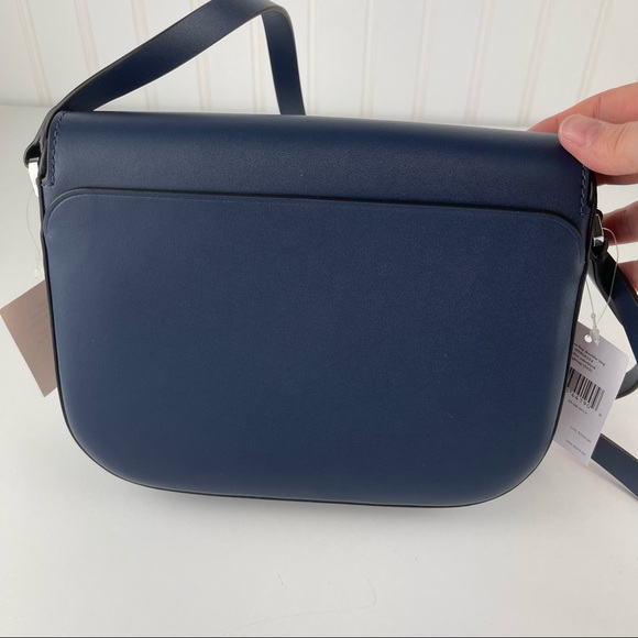 NWT Kate Spade Nadine Colorblock Medium Flap Shoulder Bag Light Blue / Navy - Picture 4 of 10